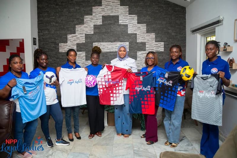 NPP Loyal Ladies Belgium Captain Boosts Accra Football Team with Major Kit Donation
