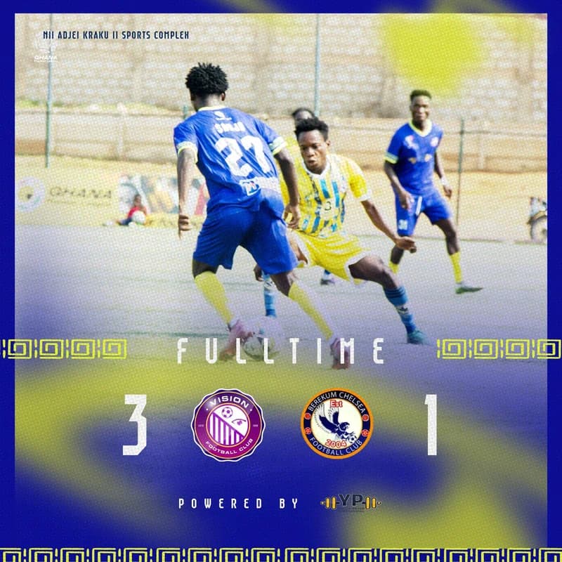 Ghana Premier League Matchday 25: Vision FC and Nations FC Secure Vital Wins as Title Race Intensifies