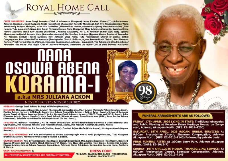 Ugandan Authorities Probe Fatal Vigilante Attack and Academy Assaults; Adawso-Akuapem Mourns Royal Matriarch