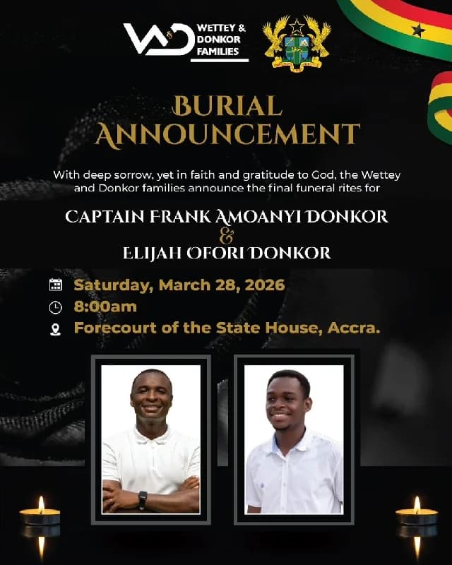 National Grief as Thousands Gather for Funeral of Brothers Killed in Tema Microlight Aircraft Crash