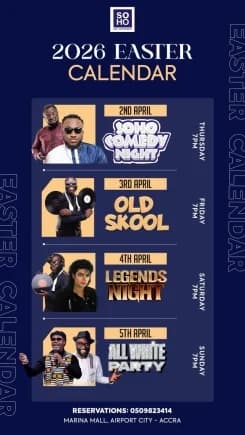 Ghana’s Easter 2026 Season Sparks Cultural and Entertainment Vibrancy Across Accra and Gomoa