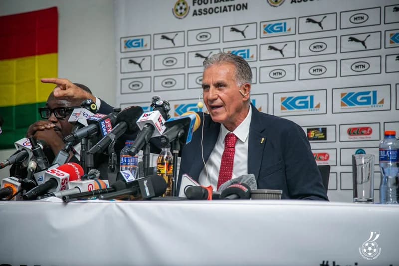 Carlos Queiroz Unveils 28-Man Black Stars Squad for World Cup Prep as Cardiff Camp Opens