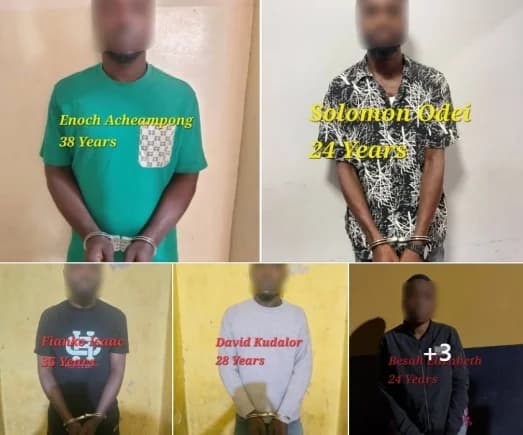 Ghana Police Dismantle Cross-Regional Car Theft Syndicate in Eastern Region; Seven Suspects Apprehended