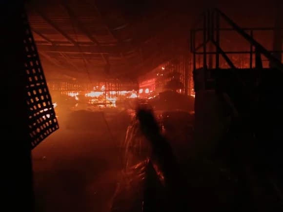 Fire guts Melcom warehouse at Tema Free Zones, no casualties reported
