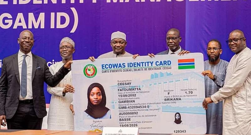 The Gambia Launches National ID System in Partnership with Margins ID Group; President Barrow Receives First GAM ID