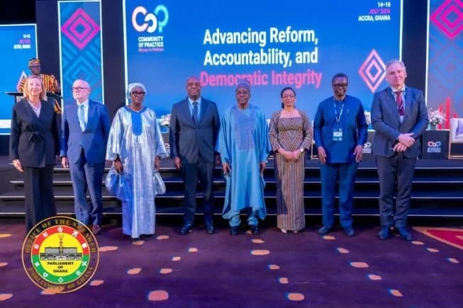 Alban Bagbin (4th from left), Speaker of Parliament, with some dignitaries at the event