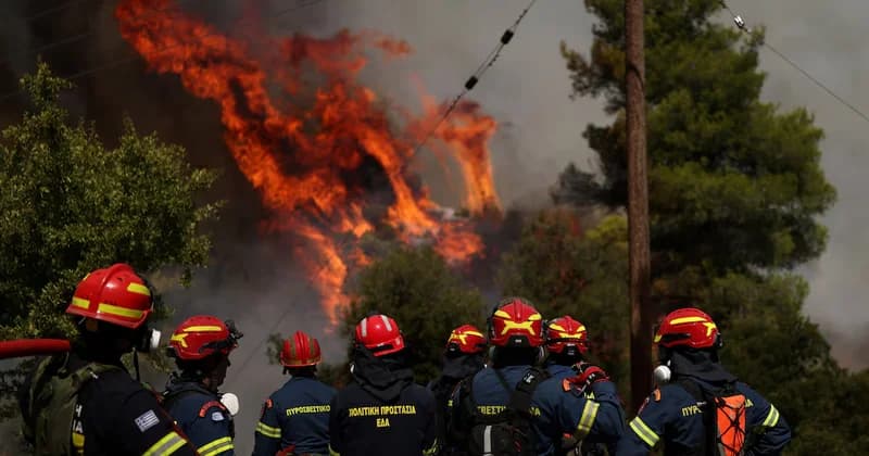 Fatal Helicopter Collision and Wildfires Ravage Greece as UK Crews Secure Nuclear Plant Site