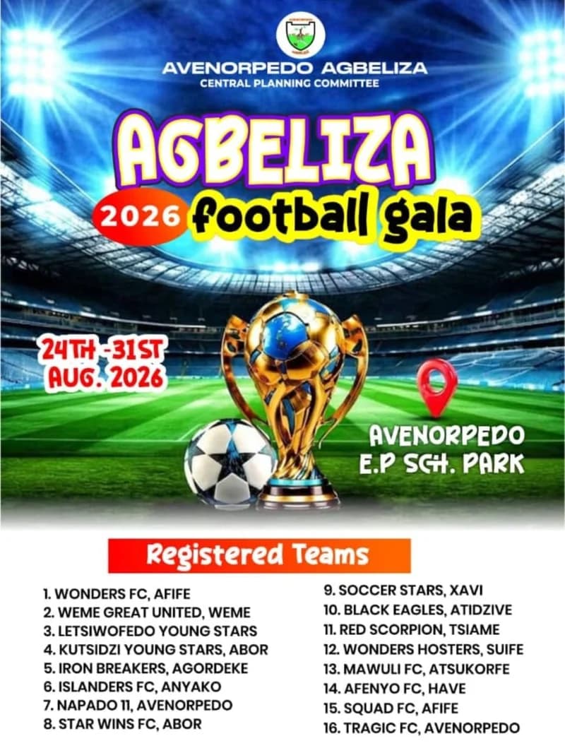 Avenorpedo Agbeliza Central Planning Committee Unveils 16-Team Football Gala for 2026 Cultural Festival
