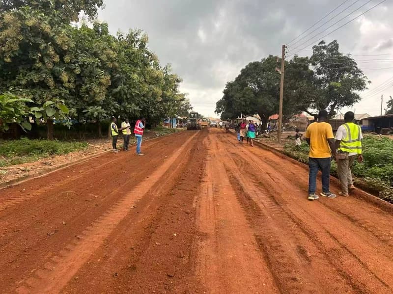 DCE Isaiah Kudjoe Dordoe Inspects Critical Repairs on Kpassa–Merimeri Road in Oti Region