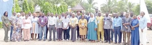 Officials and participants after the opening of the training programme