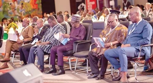 Alban Sumana Kingsford Bagbin (arrowed), Speaker of Parliament, at the 28th Annual International Conference of the Association of Medical Councils of Africa