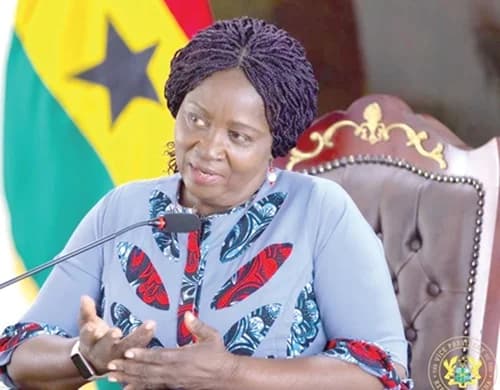 Vice-President Prof. Naana Jane Opoku-Agyemang addressing the IMCC meeting