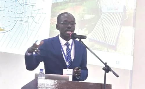 Prof. Francis Kumi, explaining a point on agro-machinery
