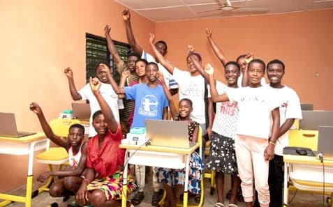Beneficiaries at the new ICT Centre