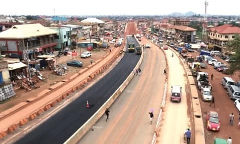 A section of the road