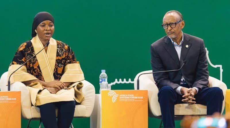 Ghanaian Entrepreneur Fareeda Mustapha Challenges President Kagame to Unlock Youth Jobs via Agri-Food Innovation