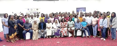Cecilia Senoo (4th from right), Executive Director, HFFG, with stakeholders and participants after the meeting
