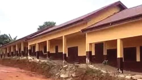 The affected classroom block