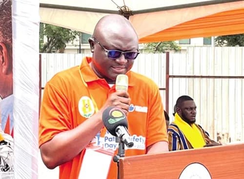Dr Leslie Issah-Adams Zakariah, Medical Director, Greater Accra Regional Hospital, giving his address