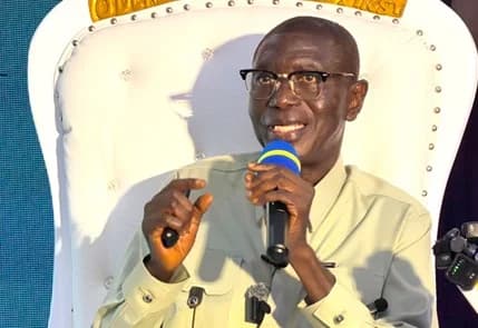 Samuel Ato Duncan, President-General of the Centre of Awareness Global Peace Mission, speaking at the event