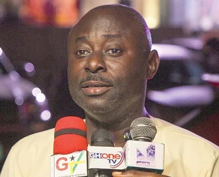 Henry Herbert Malm, Executive Director of the National Theatre of Ghana, addressing the media after the event