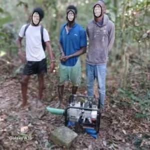 Community watch committee arrest three illegal miners at Jema