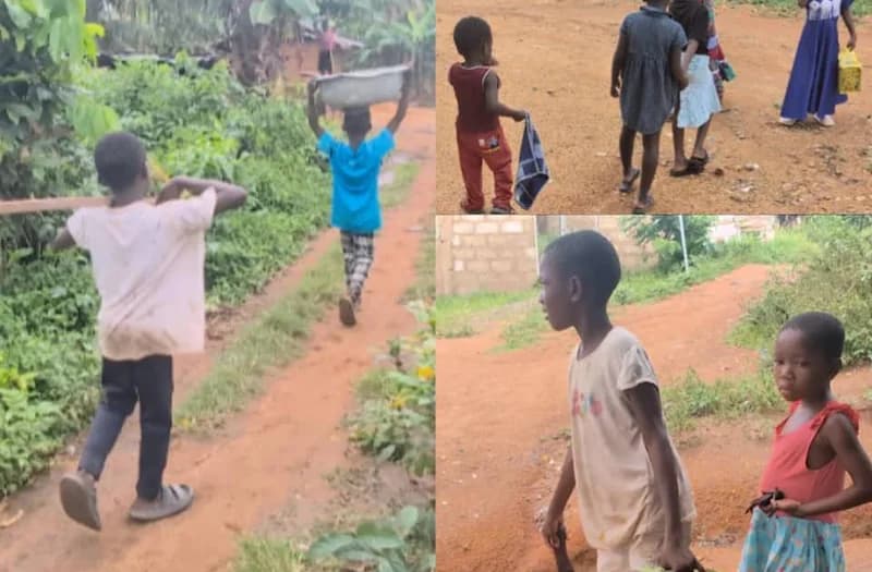 Old Edubiase Methodist Basic School pupils abandon classes for farm work