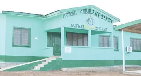The renovated National Ambulance Service office in the Talensi District