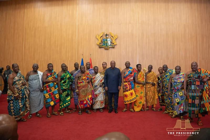 John Mahama asks Western North chiefs to help combat illegal mining