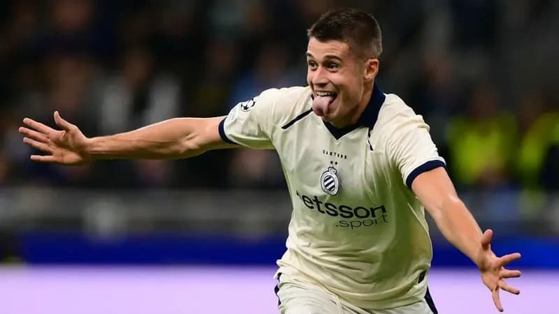 Nicolo Tresoldi fires Club Brugge to 4-3 victory over Inter Milan