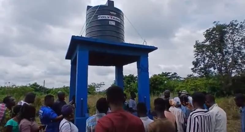 Martin Adjei Mensah Korsah commissions mechanized borehole in Asutia