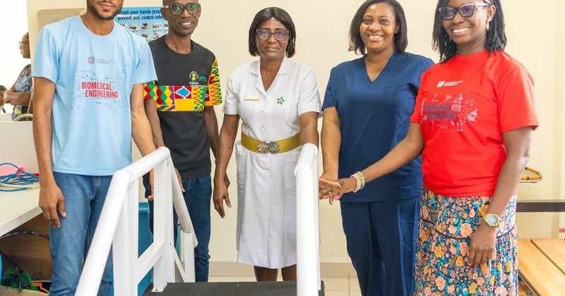 Academic City University donates rehabilitation staircase to Ga East Hospital