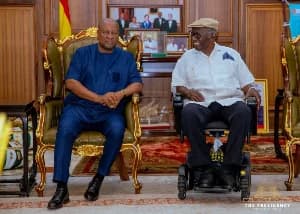John Dramani Mahama visits John Agyekum Kufuor to discuss national issues
