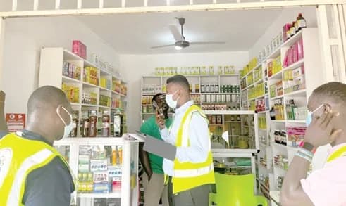Officials from TMPC inspecting documents at Abura in Cape Coast
