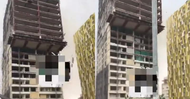 Villaggio construction site sheds debris in Airport Residential Area