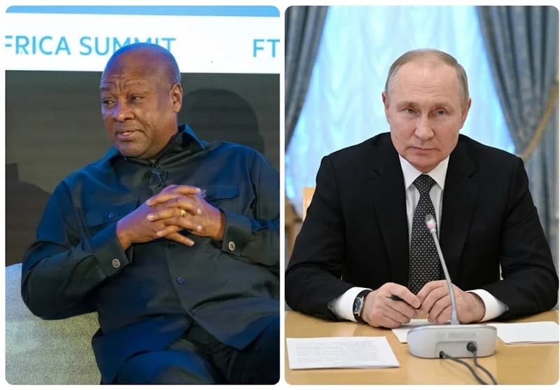 John Dramani Mahama to press Putin for Ukraine ceasefire at Russia summit