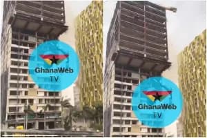 Villaggio construction materials crash from high-rise building in Accra