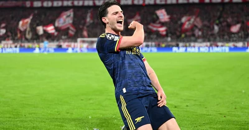 Declan Rice earns Arsenal 2-2 draw at Bayern Munich
