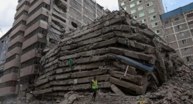 Eighteen-storey building collapses in Nairobi's Eastleigh district