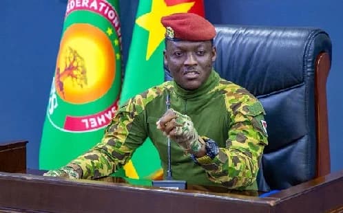 Captain Ibrahim Traoré, Burkina Faso’s military leader has been in power since a coup in 2022