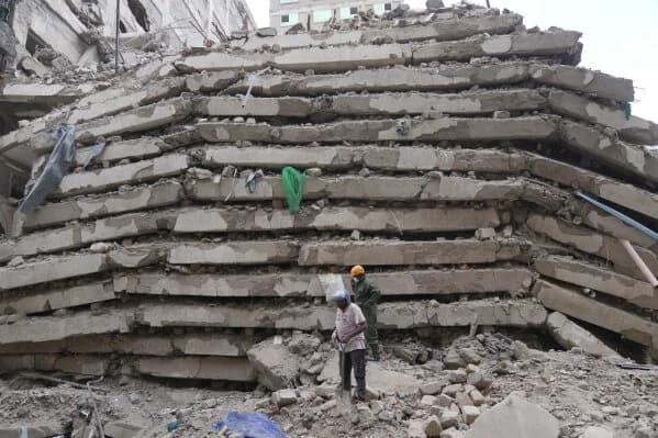 Sixteen-storey Nairobi building collapses with seven feared trapped