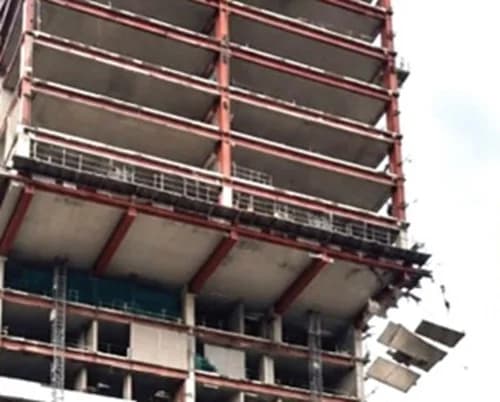 The Villagio building under construction