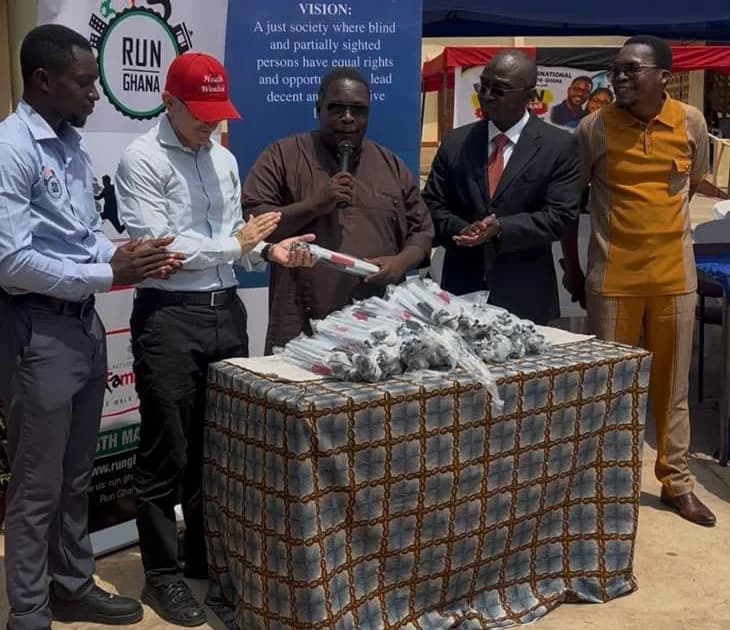 Global Media Alliance donates 60 white canes to Ghana Blind Union