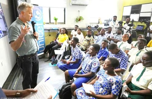 Mr Andrew Brooks, UNICEF Ghana Country Representative, addressing participants during the event.