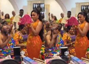 Ghanaian father moved to tears at daughter's traditional wedding