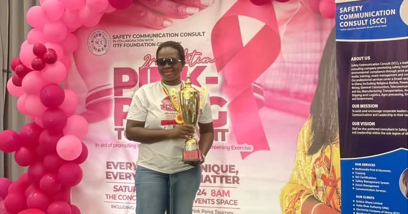 Millicent Blay wins second Breast Cancer Awareness Pink-Pong title