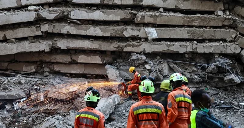 Nairobi rescuers search for five people missing in building collapse