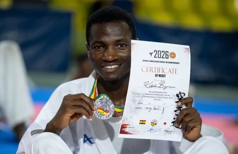 Kevin Bigirimana secures silver in Japanese Ambassador Karate-do