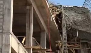 Breaking Yoke Ministry pillars collapse on workers in Klagon