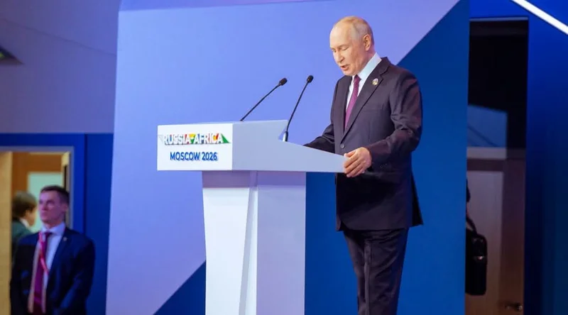 Vladimir Putin pledges climate change support for Africa at Moscow summit